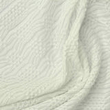 White Wavy-Line Jersey Knit, Polyester — photo 2
