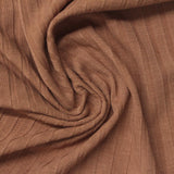 Rib Knit Fabric, 200 gsm, 140 cm — Brown — photo 2