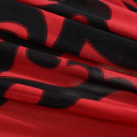 Black Abstract-Swirl Jersey Knit, Polyester, 160 gsm