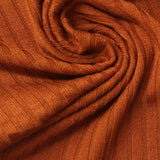 Polyester Viscose Stretch Rib Knit Fabric, 240 gsm, 170 cm — Orange — photo 2