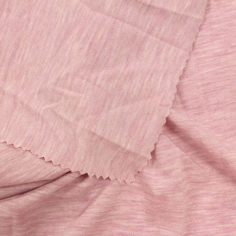 Heathered Pink Marl Jersey Knit, Poly-Acrylic
