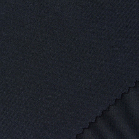 Nylon Polyester Blend Stretch Scuba Knit Fabric, 210 gsm, 165 cm — Navy