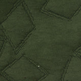 Dark Green Geometric-Diamond Jacquard, Poly-Cotton — photo 2