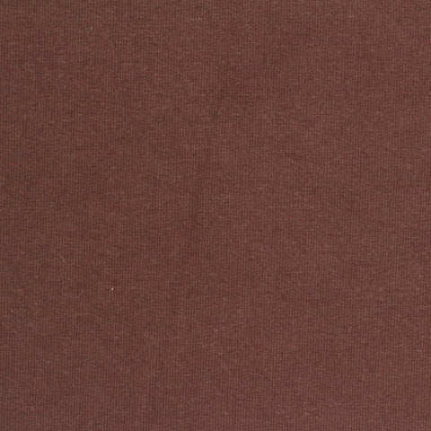 Brushed Cotton Stretch Jersey Knit Fabric, 300 gsm, 140 cm — Brown