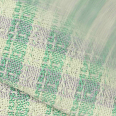 Light Green Check Bouclé, Polyester