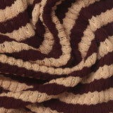 Brown Horizontal-Stripe Chunky Knit, Cotton-Poly — photo 2