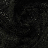 Black Openwork Knit, Poly-Spandex — photo 2