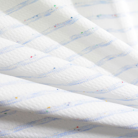 White Horizontal-Stripe Jacquard, Viscose, 290 gsm