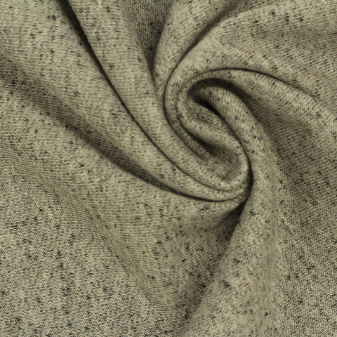 Light Khaki Fine-Marl French Terry, Cotton-Poly