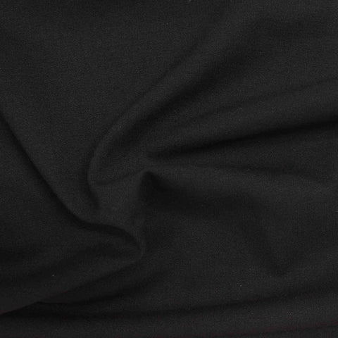 Polyester Viscose Stretch Woven Fabric, 246 gsm — Black