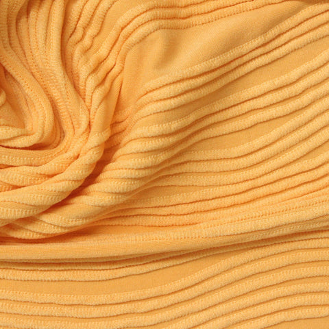 Orange Wavy-Line Jersey Knit, Polyester
