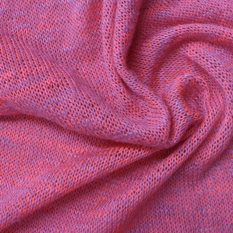 Chunky Knit Fabric, 210 gsm, 170 cm — Pink