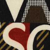 Cream Abstract Rib Knit, Viscose-Poly — photo 2