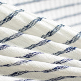 Navy Horizontal-Stripe Rib Knit, Poly-Cotton — photo 2