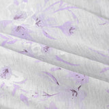 Purple Floral Knit, Poly-Cotton — photo 2