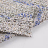 Blue Horizontal-Stripe Chunky Knit, Poly-Viscose — photo 2