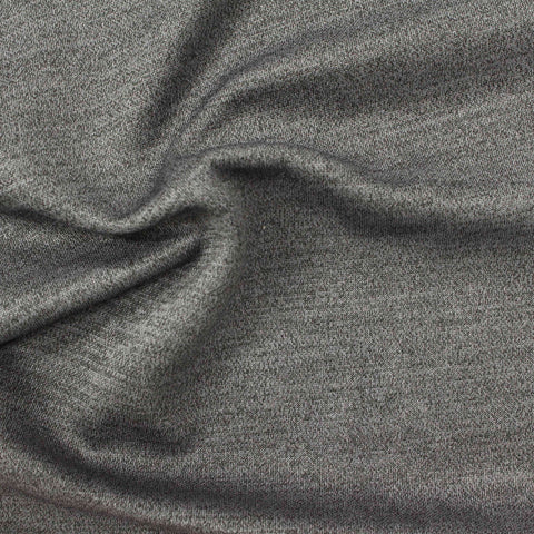 Heather Grey Marl Scuba Knit, Polyester, 260 gsm