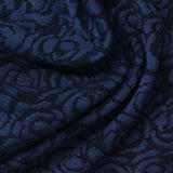 Blue Floral Jacquard, Polyester — photo 2