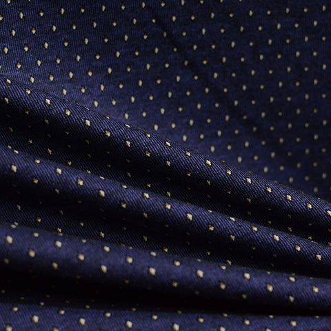 Navy Dots Jacquard, Poly-Viscose
