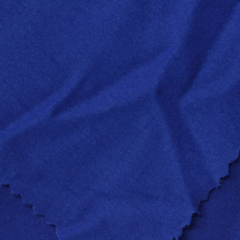 Polyester Viscose Stretch Twill Fabric, 258 gsm, 140 cm — Blue