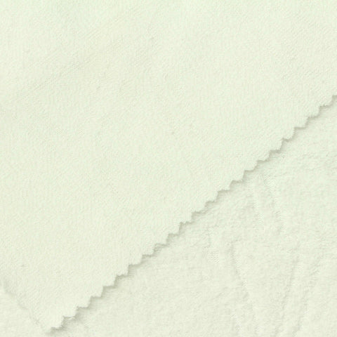 Jacquard Polyester Viscose Knit Fabric, 280 gsm, 170 cm — White, ref EF-260523