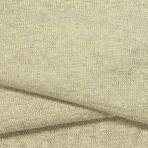 Light Beige Marl Rib Knit, Poly-Cotton, 297 gsm