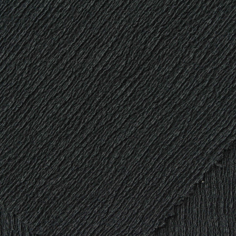 Jacquard Crepe Fabric, 135 gsm, 145 cm — Black