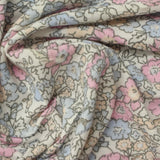 Pastel Pink Flowers Jersey Knit, Poly-Viscose — photo 2
