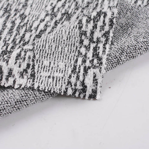 Black Abstract Jacquard, Polyester, 303 gsm
