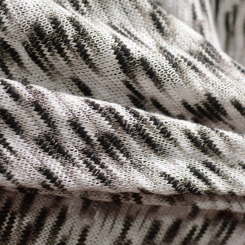 Black Dashes Chunky Knit, Polyester