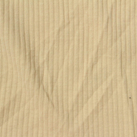 Polyester Cotton Rib Knit Fabric, 180 gsm, 153 cm — Beige