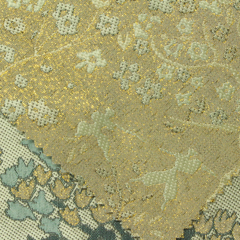 Blue Floral Jacquard, Polyester, 200 gsm