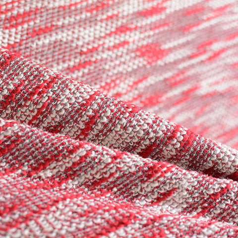 Red Marl Chunky Knit, Viscose-Poly, 208 gsm, 160 cm, ref EF-4758