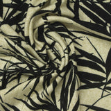 Black Leaf Jersey Knit, Viscose — photo 2