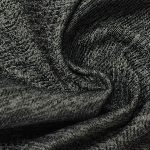 Grey Marl Jersey Knit, Nylon-Spandex