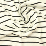 Black Horizontal-Stripe Rib Knit, Viscose — photo 2