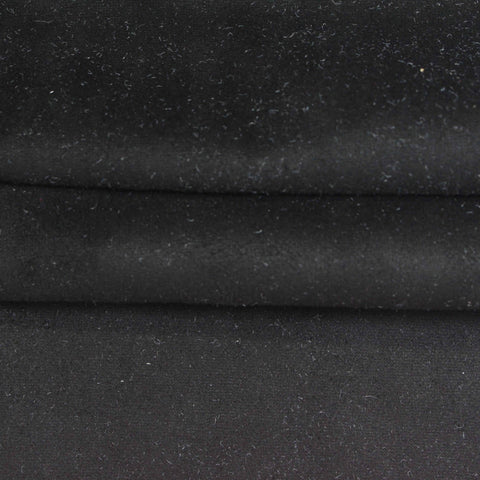 Polyester Stretch Faux Suede Fabric, 235 gsm — Black