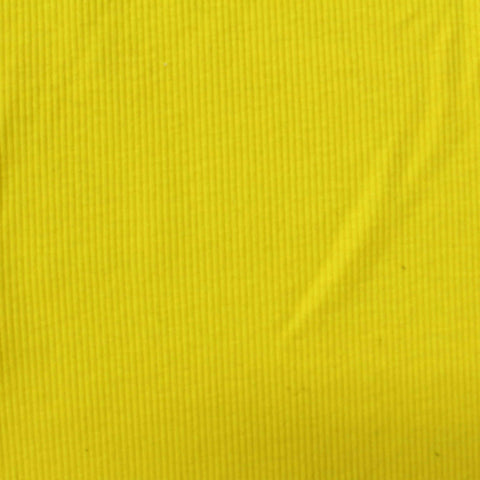 Yellow Grid Rib Knit, Poly-Cotton