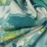 Blue Abstract Rib Knit, Cotton-Poly — photo 2