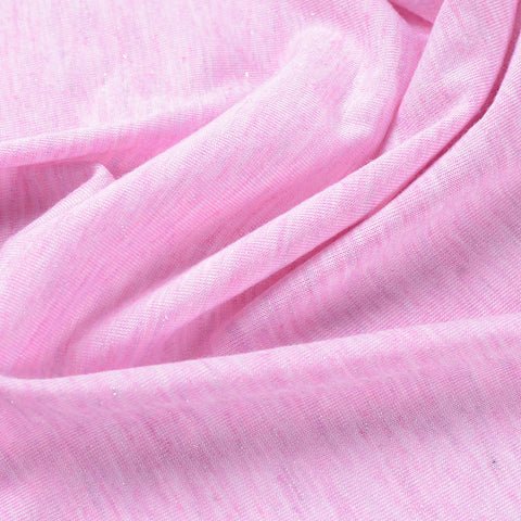 Light Pink Marl Jersey Knit, Poly-Viscose, 135 gsm