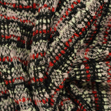 Black Textured Interlock Knit, Polyester — photo 2