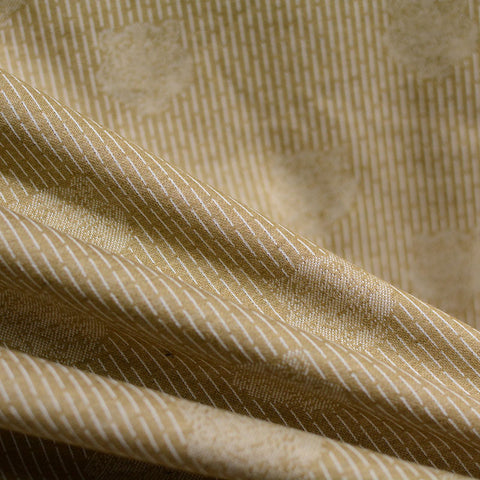 Tan Vertical-Stripe Jacquard, Poly-Viscose