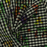 Black Floral Woven, Cotton — photo 2