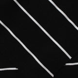 White Horizontal-Stripe Ponte Knit, Viscose-Poly — photo 2