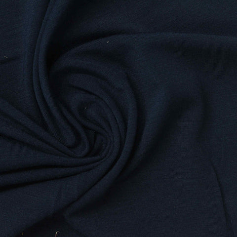 Modal Stretch Jersey Knit Fabric, 190 gsm, 160 cm — Navy