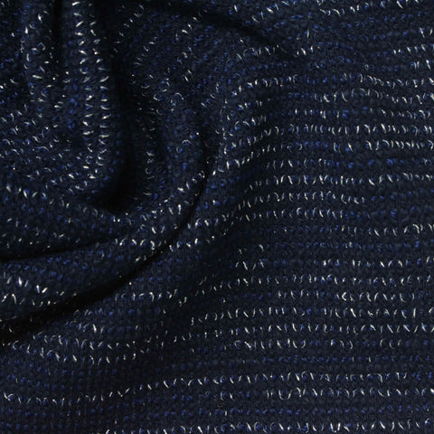 Dark Blue Marl Chunky Knit, Cotton