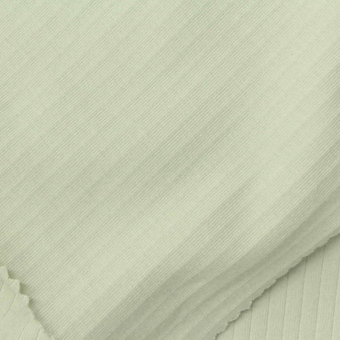 Light Sage Ribbed Rib Knit, Cotton