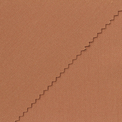 Polyester Viscose Stretch Twill Fabric, 270 gsm, 150 cm — Brown