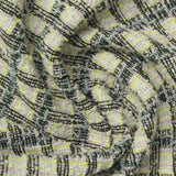 Black Textured-Plaid Bouclé, Cotton-Poly — photo 2