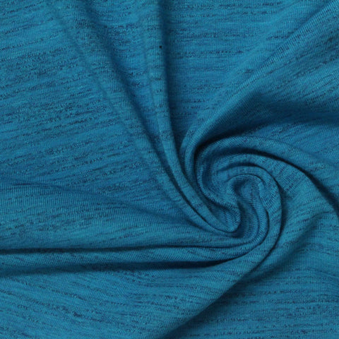 Teal Marl Knit, Cotton-Poly, 160 gsm, 172 cm